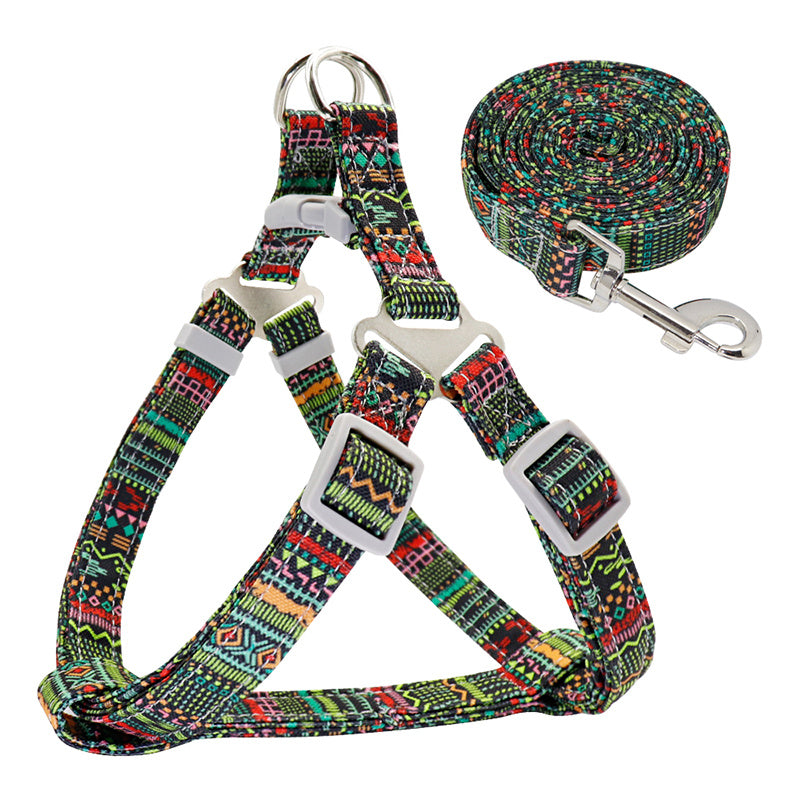 Ensemble laisse et harnais "Aztec"