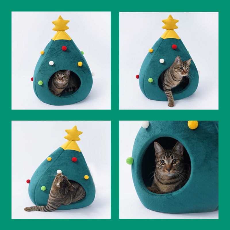 Niche arbre de noël - la vie de nos animaux