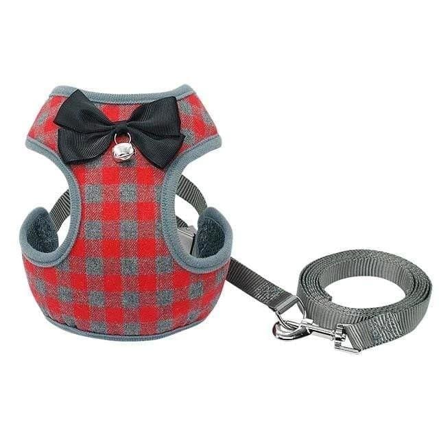 Harnais noeud pap’ - rouge / M - Home & Garden Furniture / Pet Products / Dog Supplies
