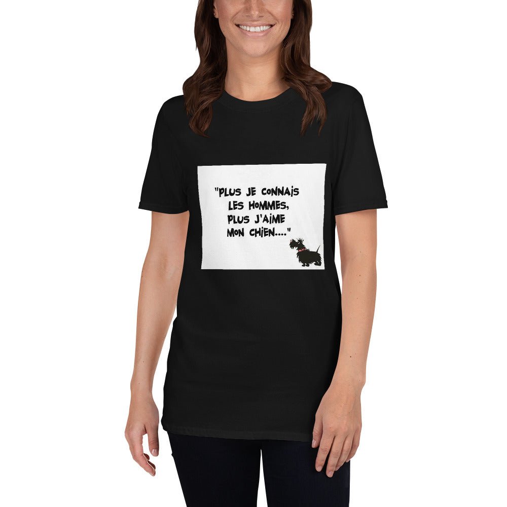 T-shirt à Manches Courtes "Plus je connais les hommes ..." - la vie de nos animaux