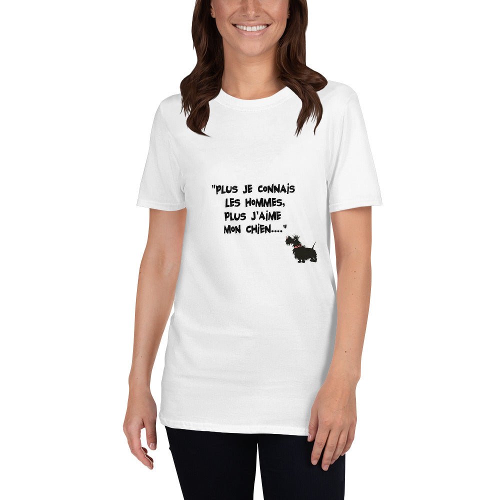 T-shirt à Manches Courtes "Plus je connais les hommes ..." - la vie de nos animaux