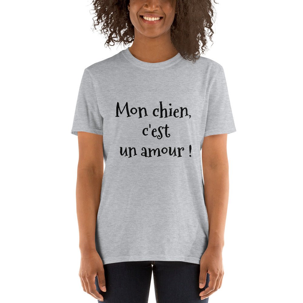 T-shirt "Mon chien est un amour" - la vie de nos animaux