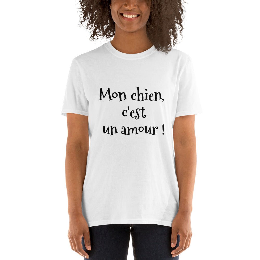 T-shirt "Mon chien est un amour" - la vie de nos animaux