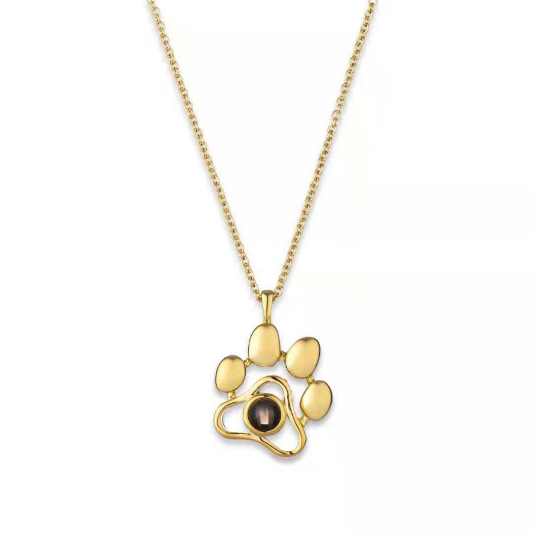 collier photo chien couleur or
