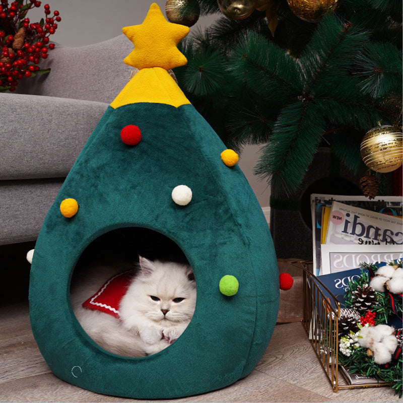 Niche arbre de noël - la vie de nos animaux