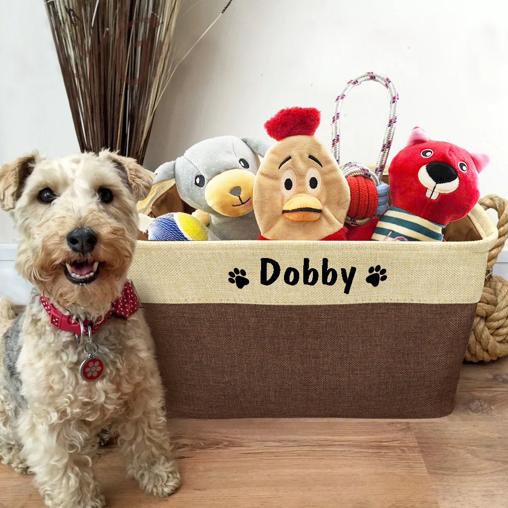 Bac à jouets personnalisé pour chien - la vie de nos animaux
