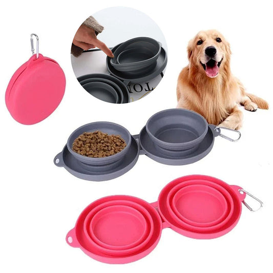 Gamelle double pliable - la vie de nos animaux