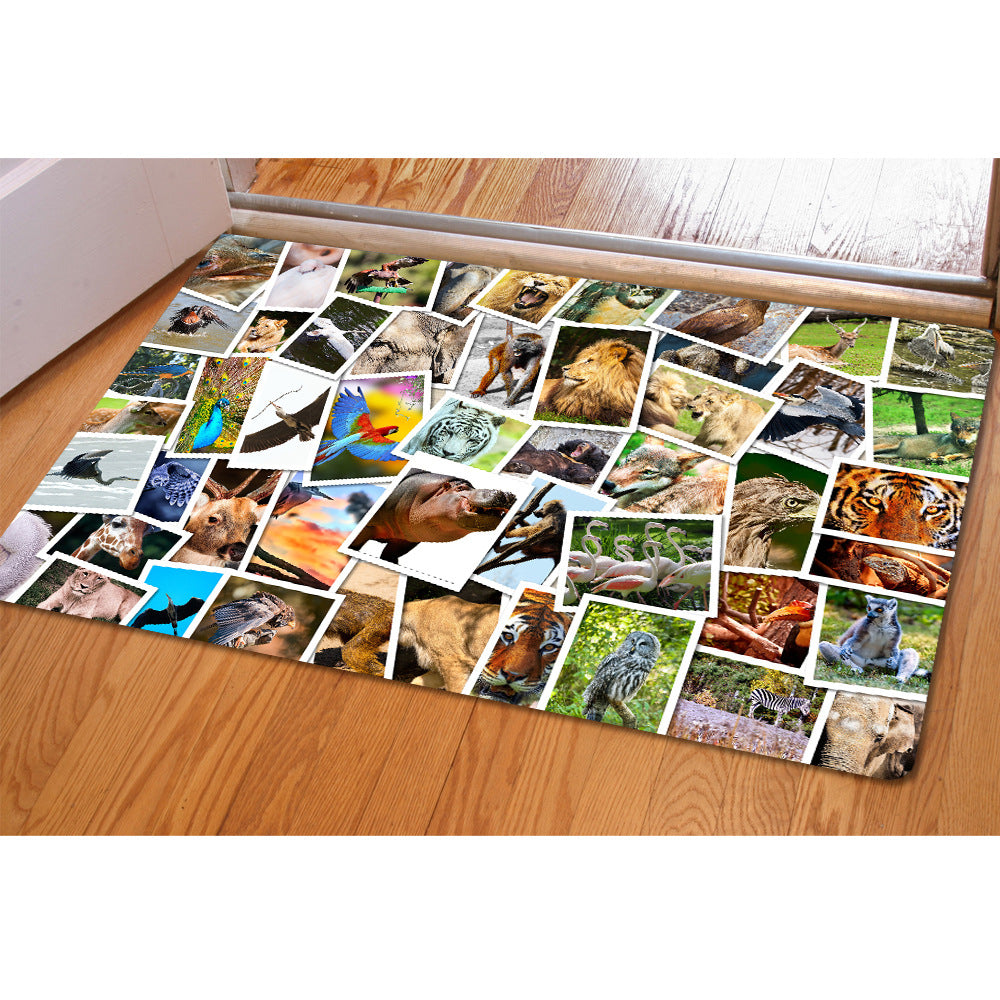 Pattern custom floor mat office living room non-slip door mat foot pad - la vie de nos animaux