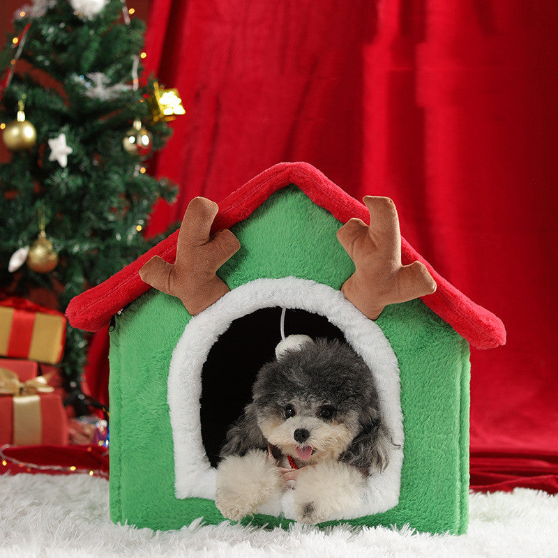 Niche de Noël pour chien - la vie de nos animaux