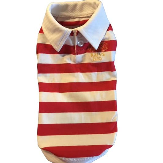 Polo à rayures - 1 / rouge et blanc