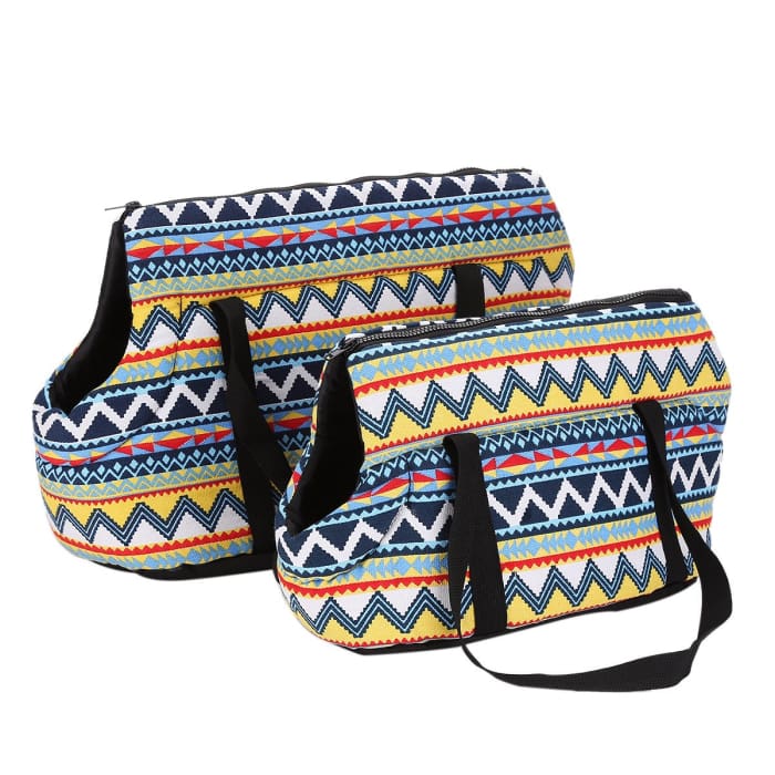 Retro pet bag out of the shoulder bag pet out of the messenger bag cat and dog pet backpack - S / Retro pattern - Home & Garden Furniture / 