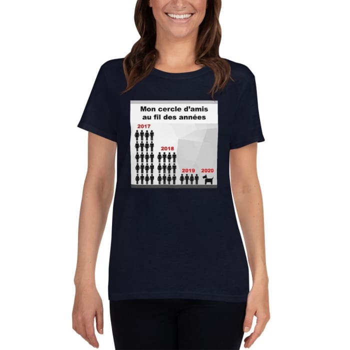 T-shirt à Manches Courtes "Mon cercle d'amis" - la vie de nos animaux
